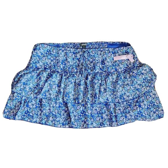 Wild Fable Skirt or Top Womens Size L Large Blue Floral Pull On Drawstring NWT - Picture 1 of 6